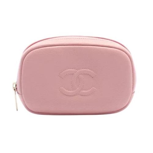 Pre-owned Leather wallets Chanel Vintage , Pink , Dames