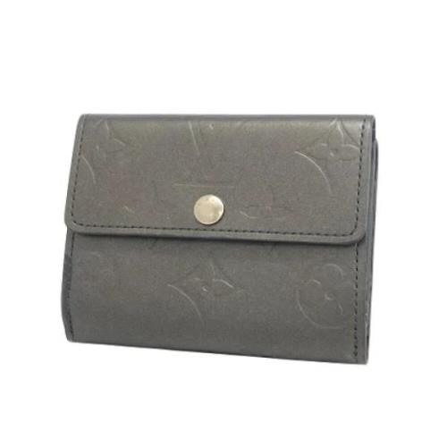 Pre-owned Leather wallets Louis Vuitton Vintage , Gray , Dames