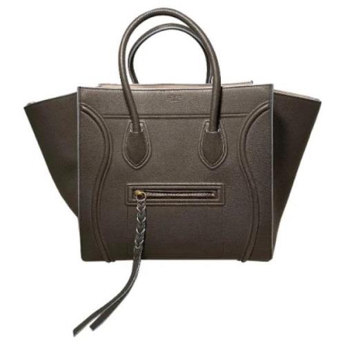 Pre-owned Leather celine-bags Celine Vintage , Gray , Dames