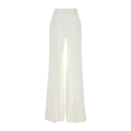 Witte Wijde Viscose Blend Broek Ermanno Scervino , White , Dames