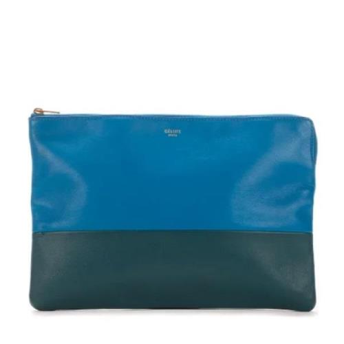 Pre-owned Leather celine-bags Celine Vintage , Blue , Dames