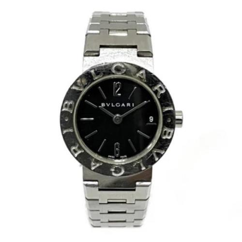 Pre-owned Stainless Steel watches Bvlgari Vintage , Black , Dames