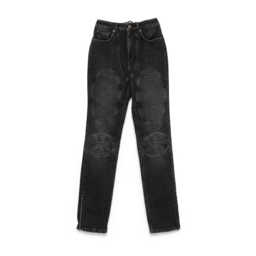 Zwarte Denim Jeans met Gewatteerde Panelen Jean Paul Gaultier , Black ...