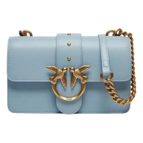 Lichtblauwe Mini Klassieke Tas Pinko , Blue , Dames