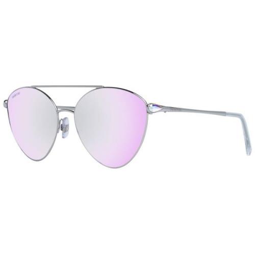 Zilveren Dames Aviator Zonnebril Swarovski , Gray , Dames