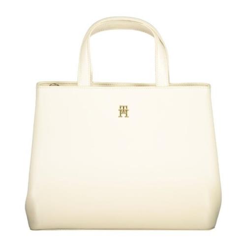 Beige Dames Tas met Verstelbare Band en Logo Tommy Hilfiger , Beige , ...