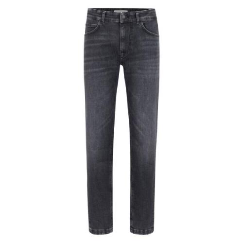 Slim Fit Donkergrijze Denim Jeans Drykorn , Gray , Heren