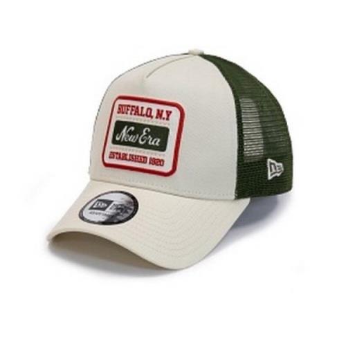 Witte Script Patch Trucker Hoed New Era , White , Heren