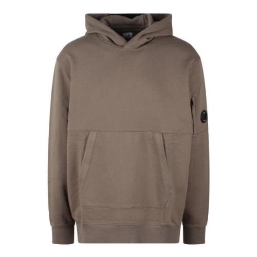 Diagonaal Fleece Lens Hoodie C.p. Company , Gray , Heren