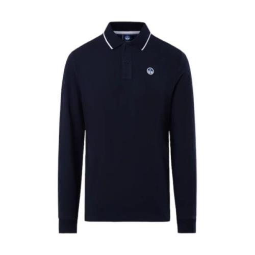 Lange Mouw Polo Shirt North Sails , Blue , Heren