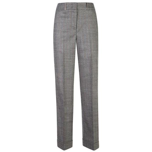 Bruine Gestreepte Rechte Broek Peserico , Gray , Dames