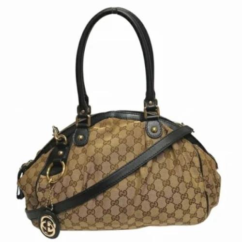 Pre-owned Canvas gucci-bags Gucci Vintage , Beige , Dames