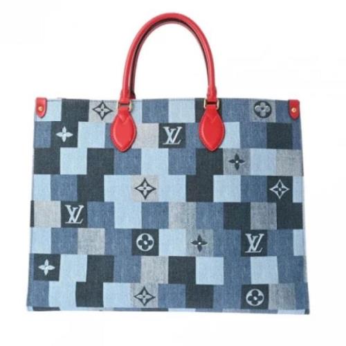 Pre-owned Canvas louis-vuitton-bags Louis Vuitton Vintage , Blue , Dam...