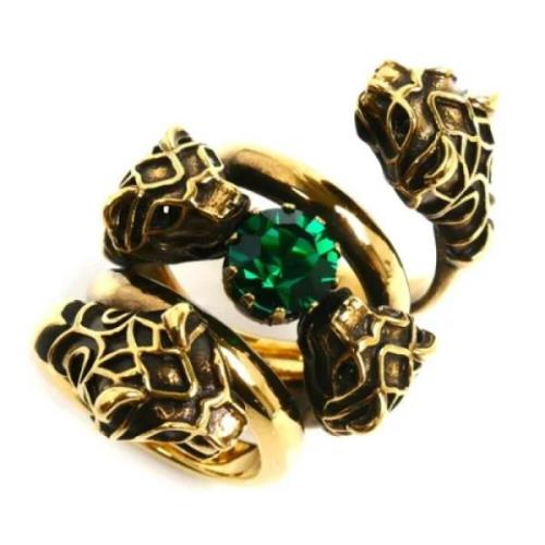 Pre-owned Metal rings Gucci Vintage , Yellow , Dames