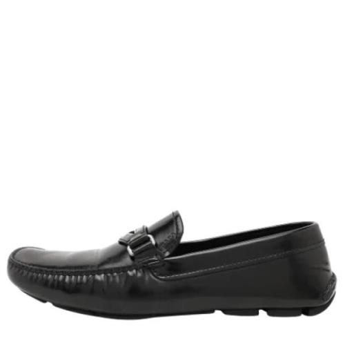 Pre-owned Leather flats Prada Vintage , Black , Heren