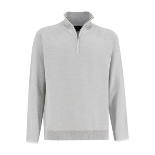 Zachte Stof Rits Sweatshirt Sease , Gray , Heren