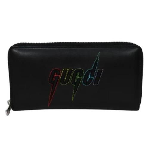 Pre-owned Leather wallets Gucci Vintage , Black , Unisex