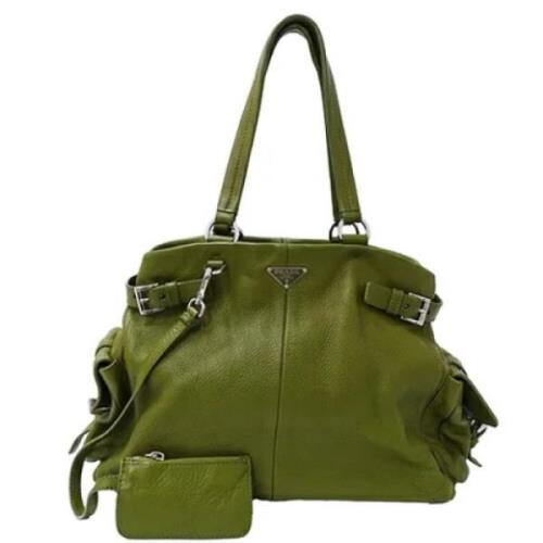 Pre-owned Leather prada-bags Prada Vintage , Green , Dames