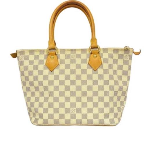 Pre-owned Canvas totes Louis Vuitton Vintage , White , Dames