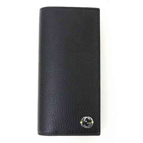 Pre-owned Leather wallets Gucci Vintage , Black , Dames