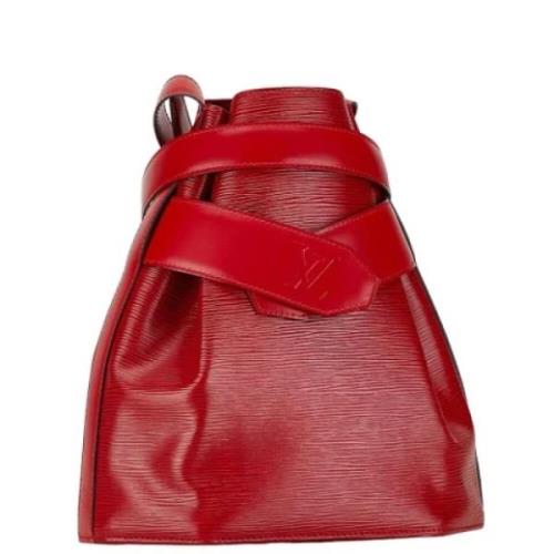 Pre-owned Leather backpacks Louis Vuitton Vintage , Red , Dames