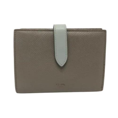 Pre-owned Leather wallets Celine Vintage , Gray , Dames