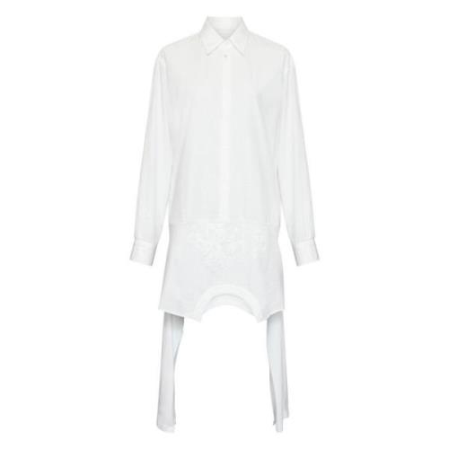 Poplin Overhemdjurk MM6 Maison Margiela , White , Dames