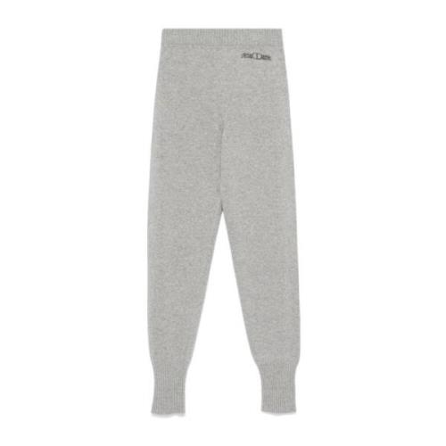 Grijze Gebreide Broek met Ribdetails Twinset , Gray , Dames