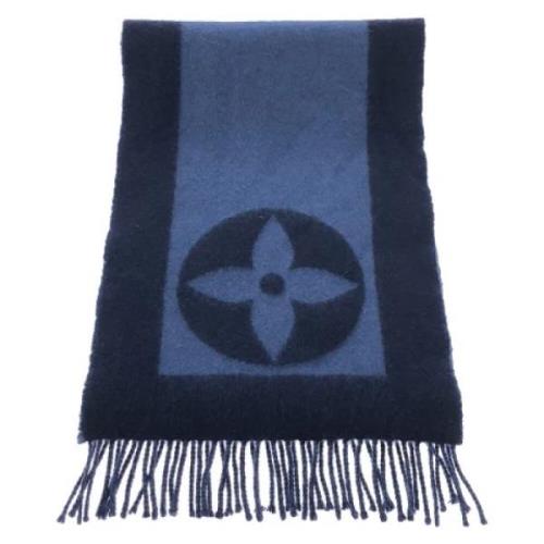 Pre-owned Wool scarves Louis Vuitton Vintage , Blue , Dames