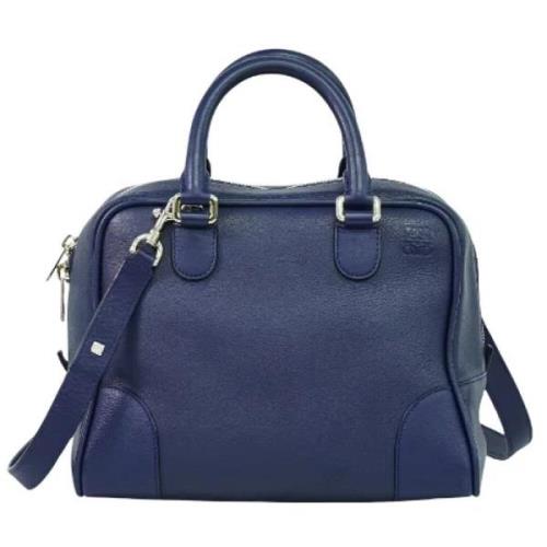 Pre-owned Leather handbags Loewe Pre-owned , Blue , Dames