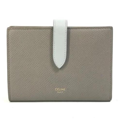 Pre-owned Leather wallets Celine Vintage , Gray , Dames