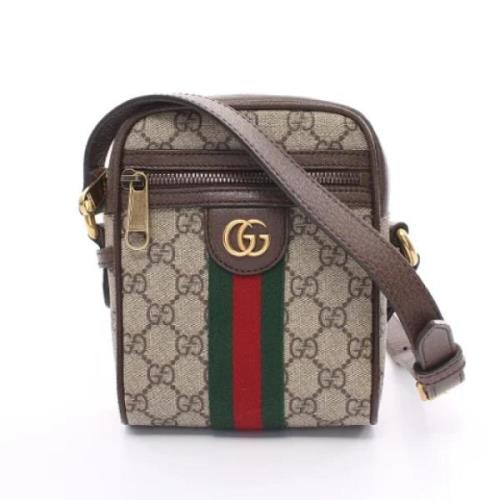 Pre-owned Leather gucci-bags Gucci Vintage , Beige , Dames