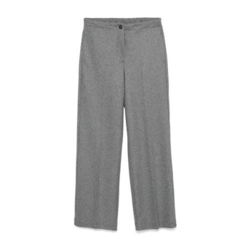 Grijze Wollen Gebreide Broek Seventy , Gray , Dames