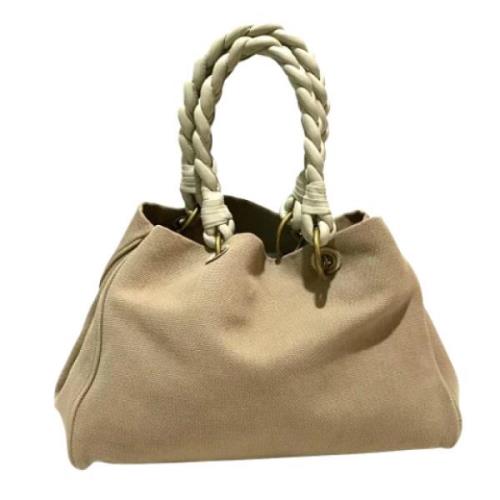 Pre-owned Fabric totes Bottega Veneta Vintage , Beige , Dames