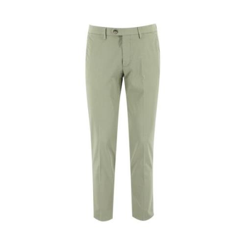 Slim Fit Katoenen Broek Michael Coal , Green , Heren