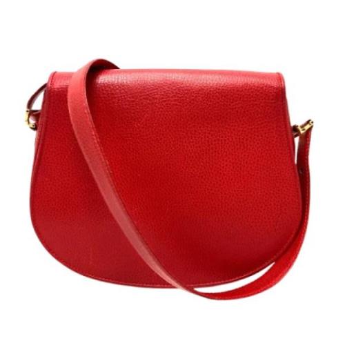 Pre-owned Leather shoulder-bags Cartier Vintage , Red , Dames