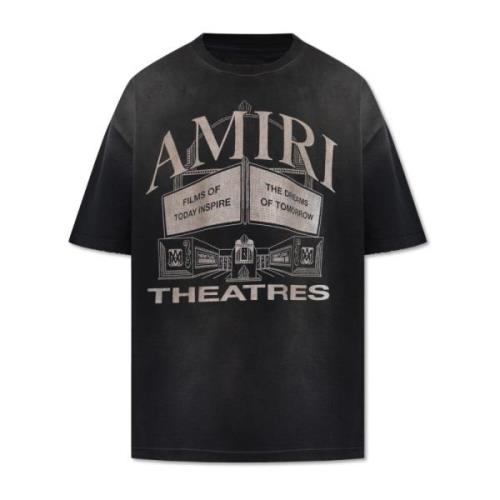 T-shirt met logo Amiri , Black , Heren