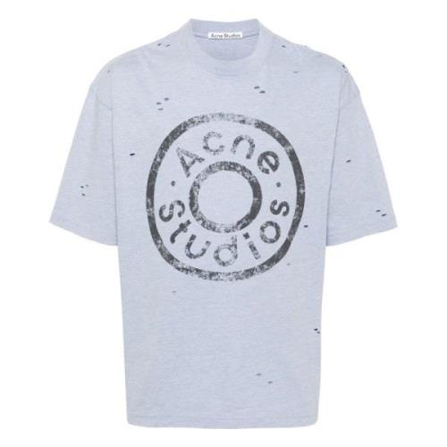 Casual Katoenen T-shirt Acne Studios , Blue , Dames