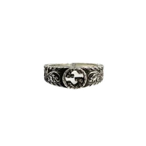 Pre-owned Metal rings Gucci Vintage , Gray , Heren