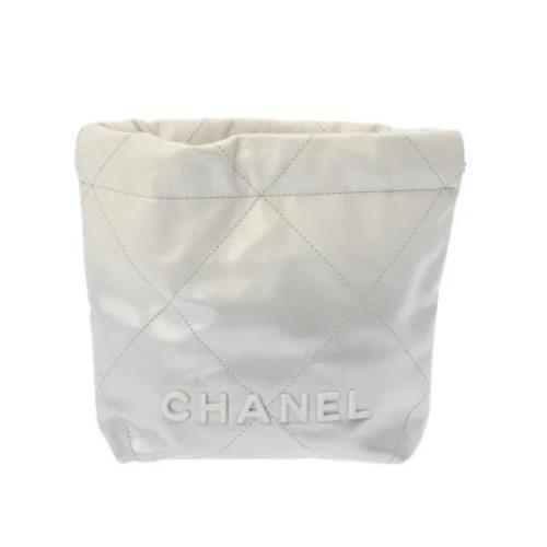 Pre-owned Leather chanel-bags Chanel Vintage , White , Dames