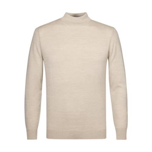 Beige Pullover met Mock Neck Profuomo , Beige , Heren