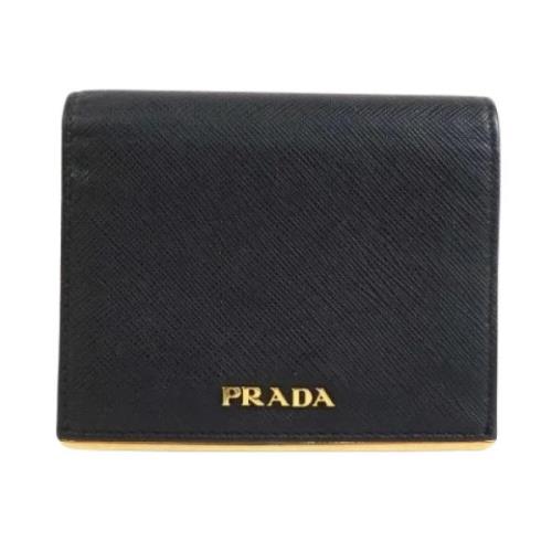 Pre-owned Leather wallets Prada Vintage , Black , Dames