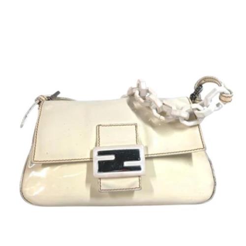 Pre-owned Leather fendi-bags Fendi Vintage , White , Dames