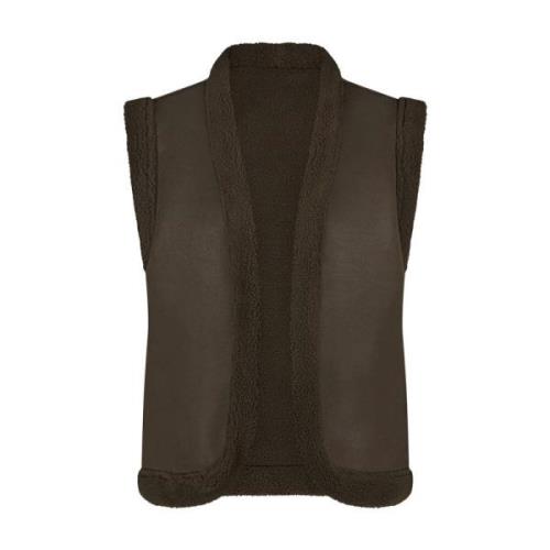 Elise Mouwloos Vest Nukus , Green , Dames