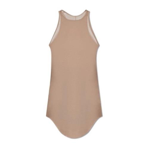 Rib tank top Rick Owens , Beige , Dames