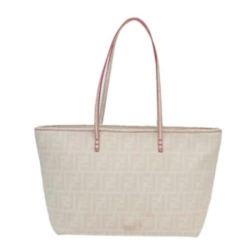 Pre-owned Canvas totes Fendi Vintage , White , Dames