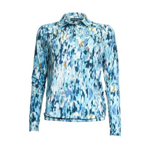 Polo Blouson Top Lange Mouw Roberto sarto , Blue , Dames