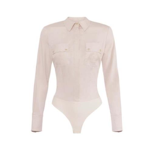 Body Blouse Elisabetta Franchi , Beige , Dames