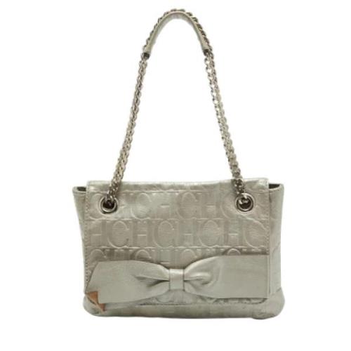 Pre-owned Leather shoulder-bags Carolina Herrera Pre-owned , Gray , Da...