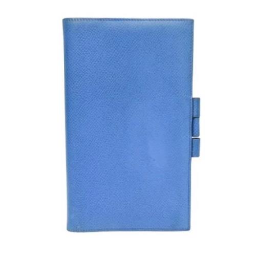 Pre-owned Leather wallets Hermès Vintage , Blue , Unisex